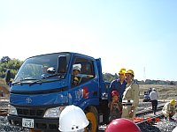 3転ダンプに乗車体験